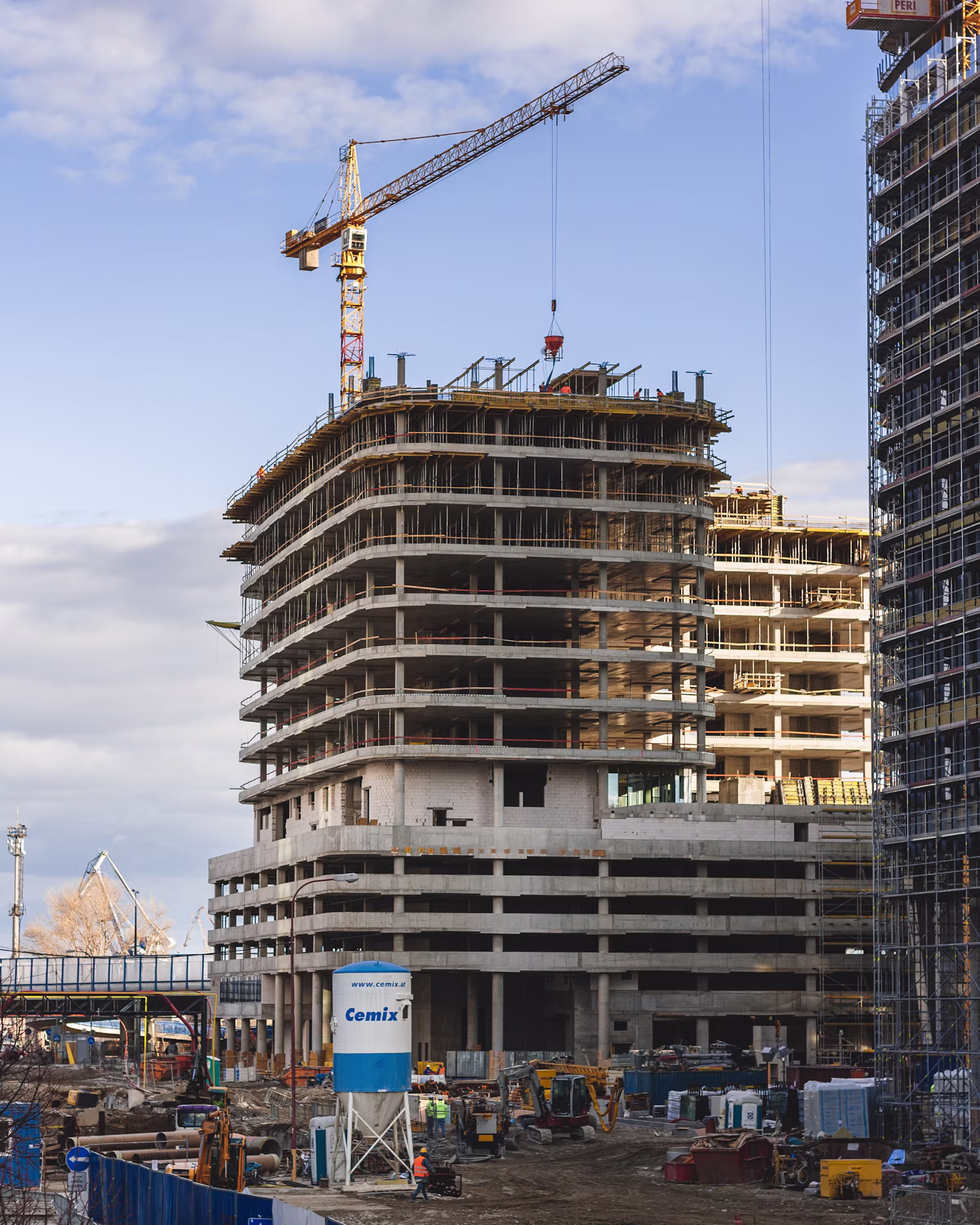 City construction site monitored by Volpex AI CCTV